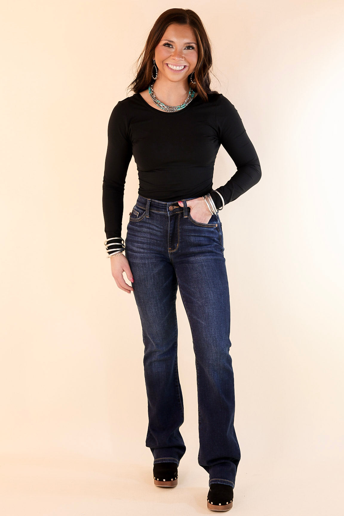 Judy Blue | Premium Bootcut Jeans - Ultimate Dark Wash Staple