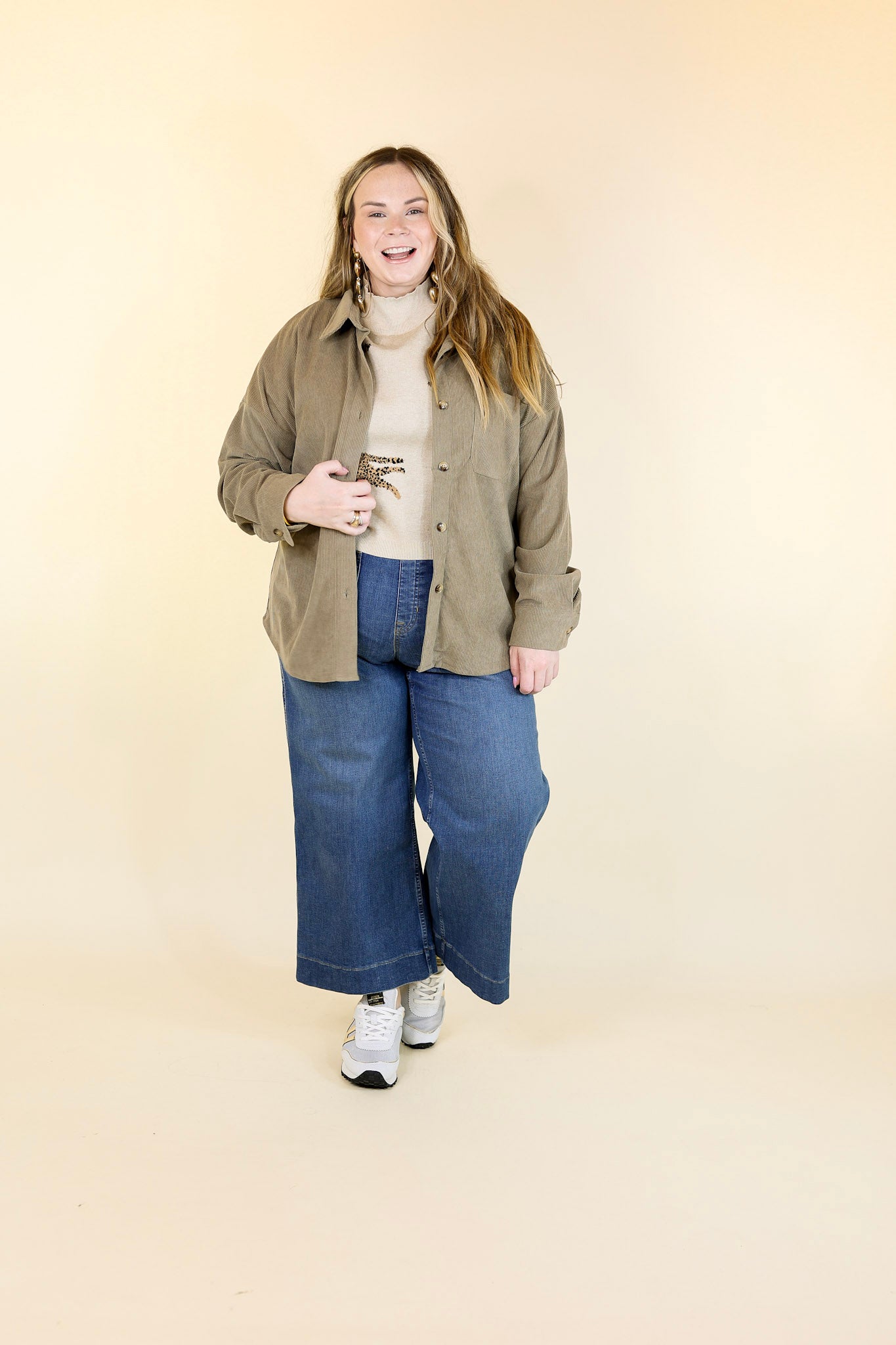 Premium Olive Green Corduroy Shacket – Ultimate Comfort & Style