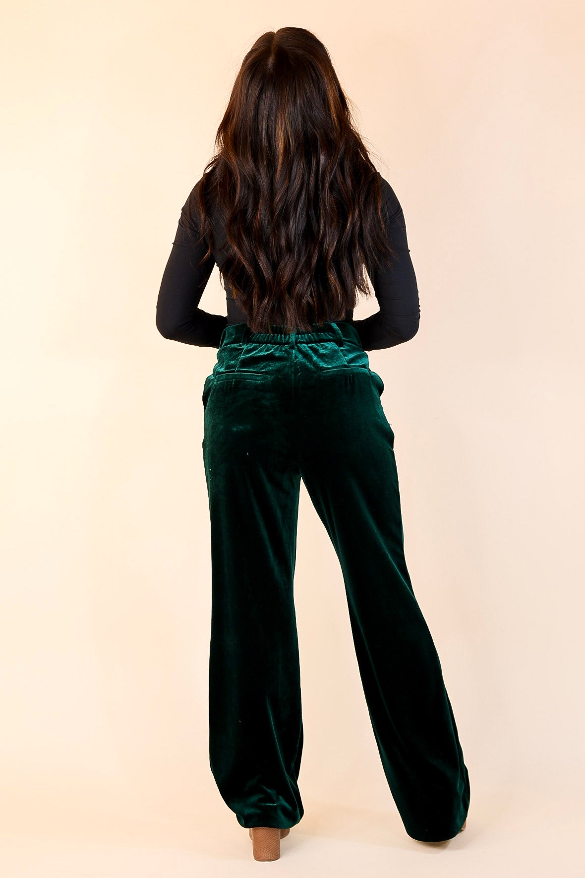 Premium Velvet Green Trousers - Chic Arrival Collection