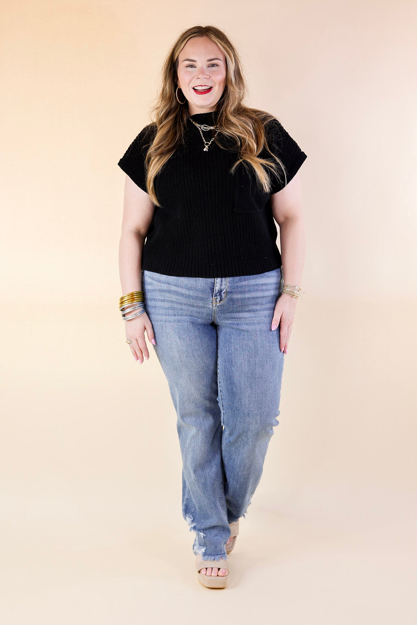 Judy Blue | Premium High Waisted Straight Leg Jeans with Destroyed Hem - Ultimate Comfort for Weekend Adventures