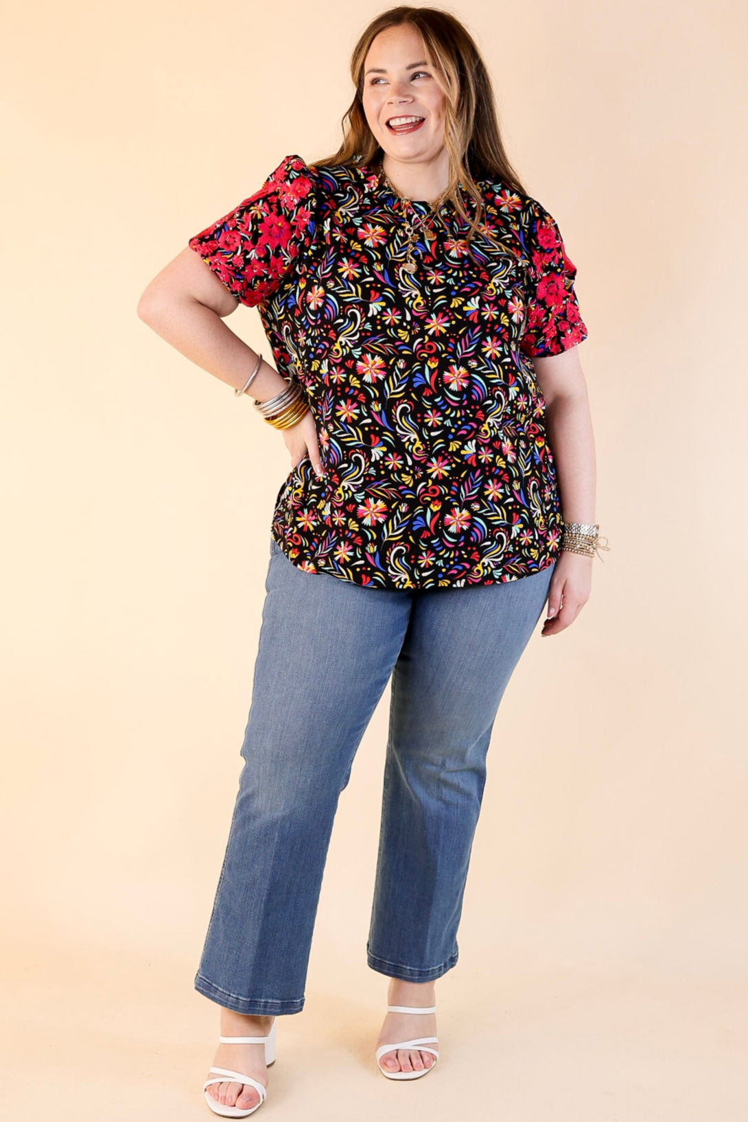 Premium Vivid Vibes Multicolor Patterned Top - Bold & Feminine Style
