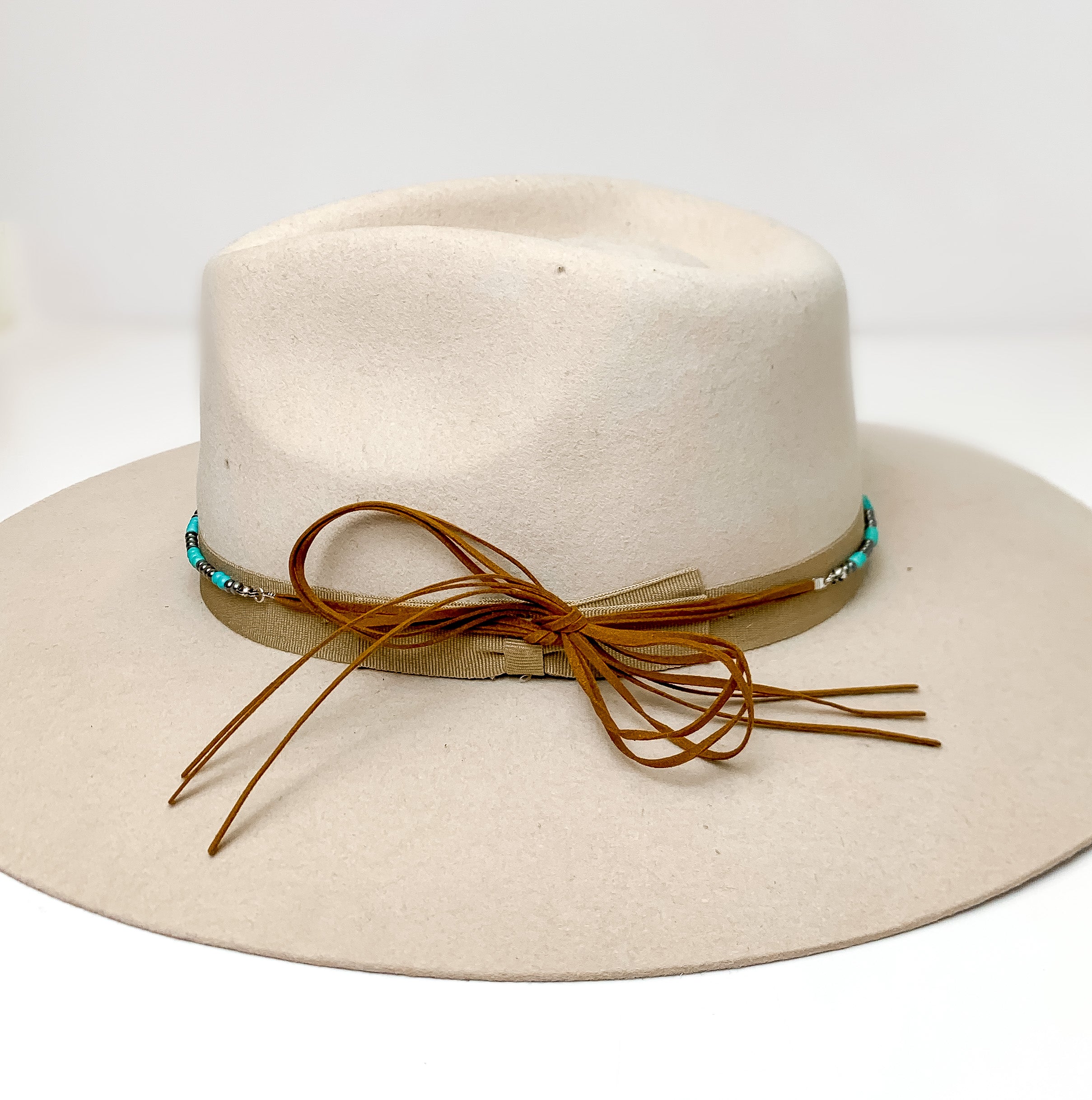 Premium Silver & Turquoise Pearl Hat Band with Howdy Charm - Upgrade Your Style