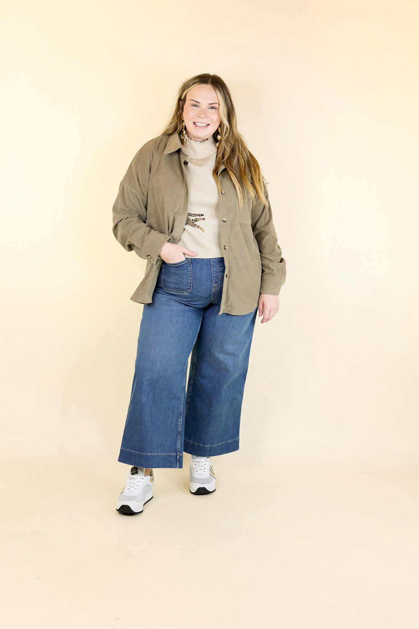 Premium Olive Green Corduroy Shacket – Ultimate Comfort & Style