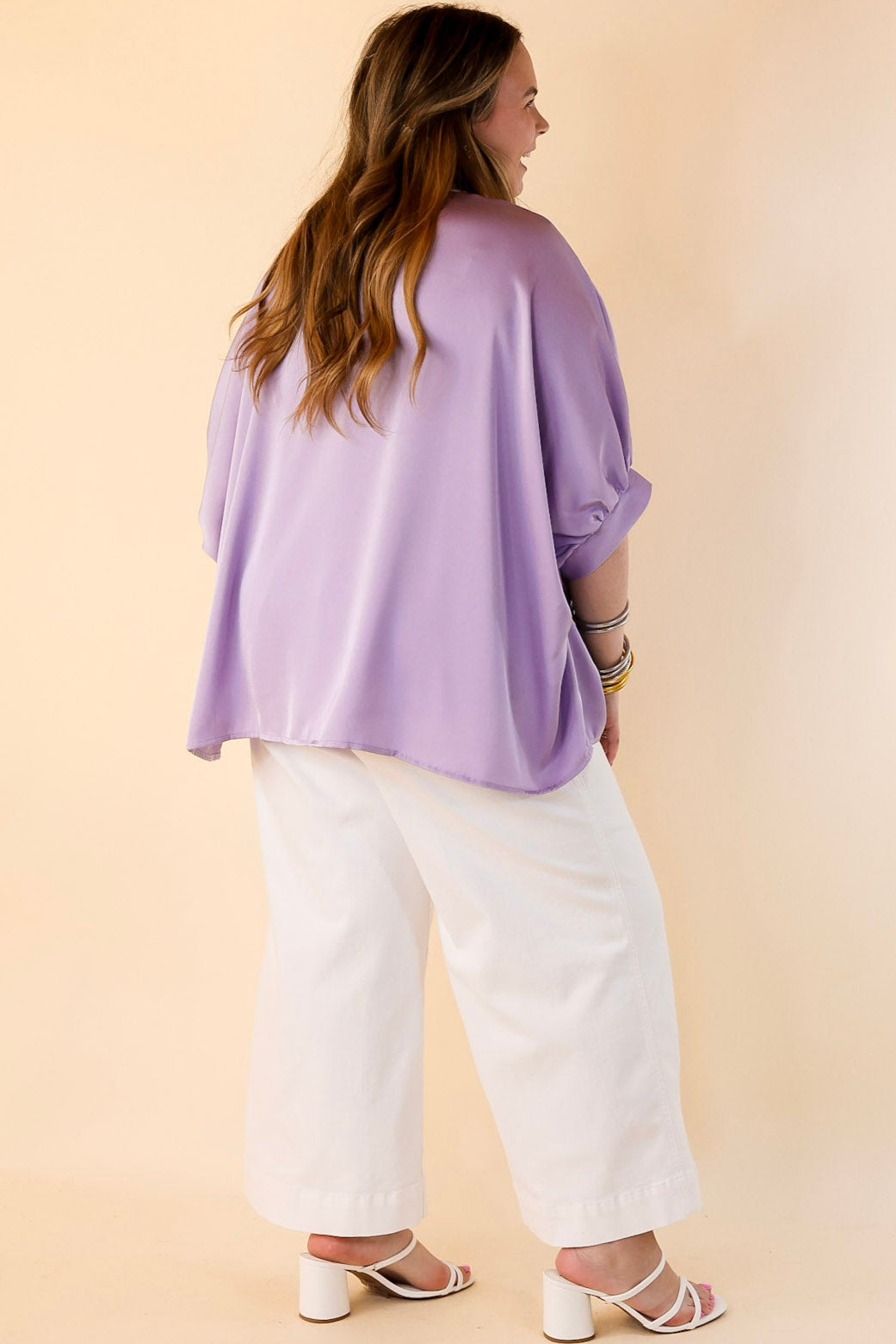 Premium Lilac Purple Oversized Blouse – Chic & Comfortable