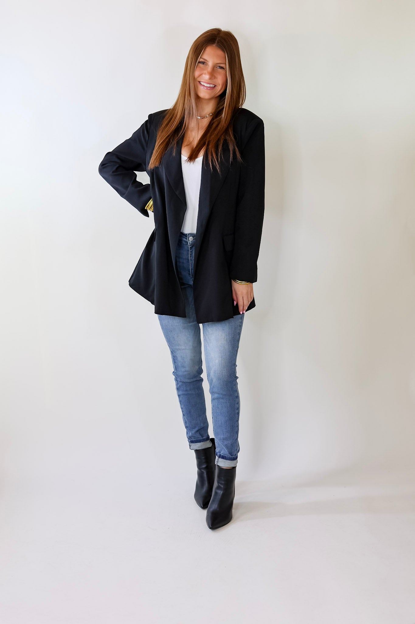 Premium Long Sleeve Blazer - The Ultimate Black Statement Piece