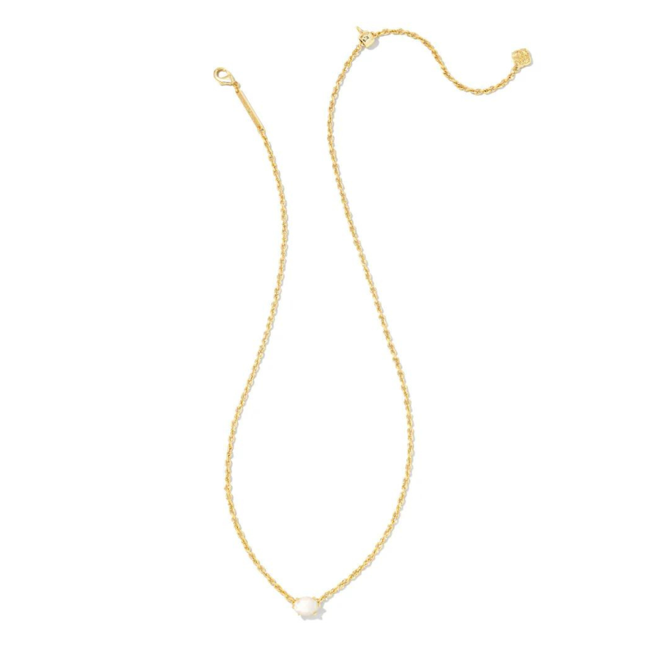 Premium Kendra Scott Cailin Gold Pendant Necklace - Ivory Mother-of-Pearl Elegance