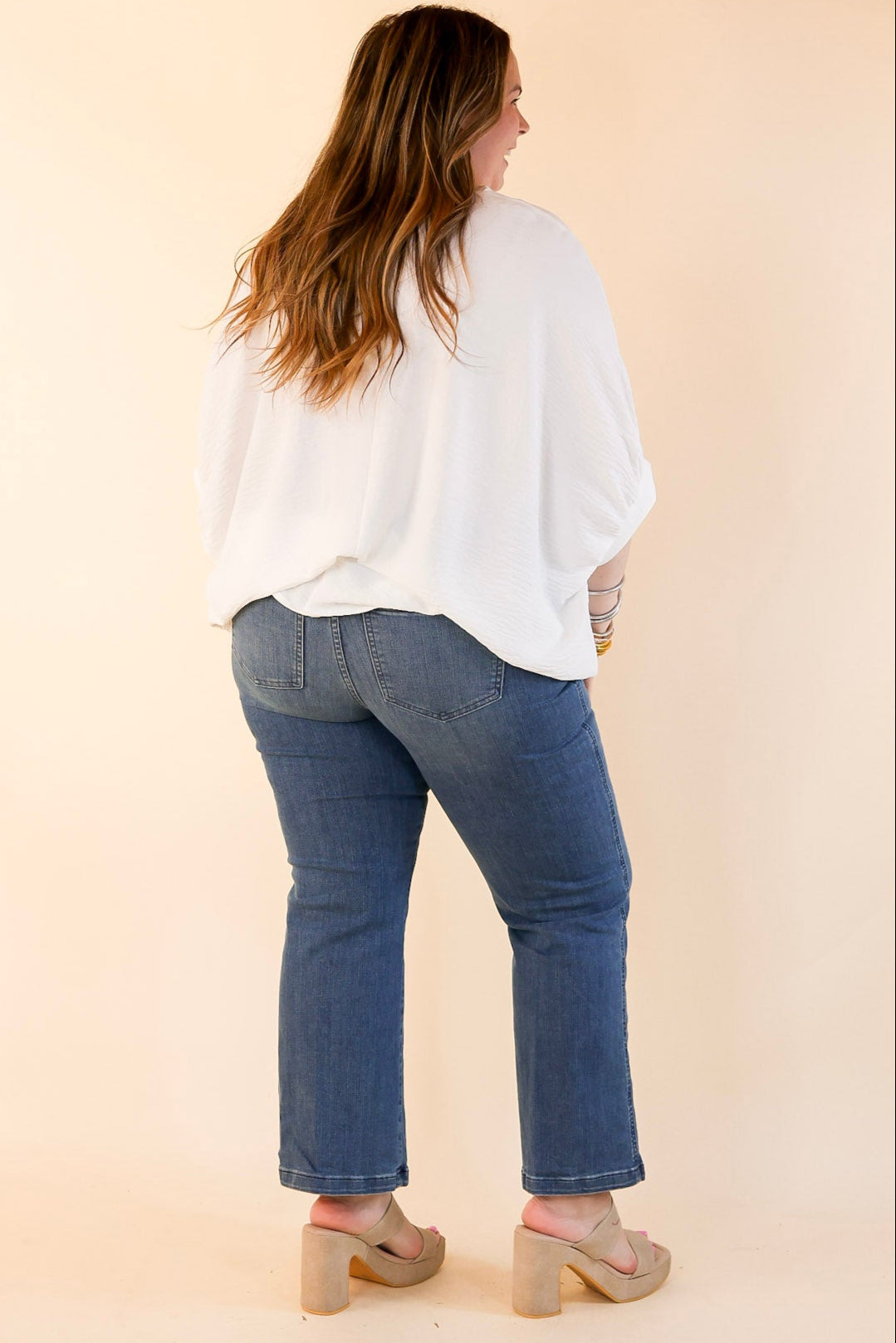 Premium V-Neck Half-Sleeve Top | Timeless Off White Essential