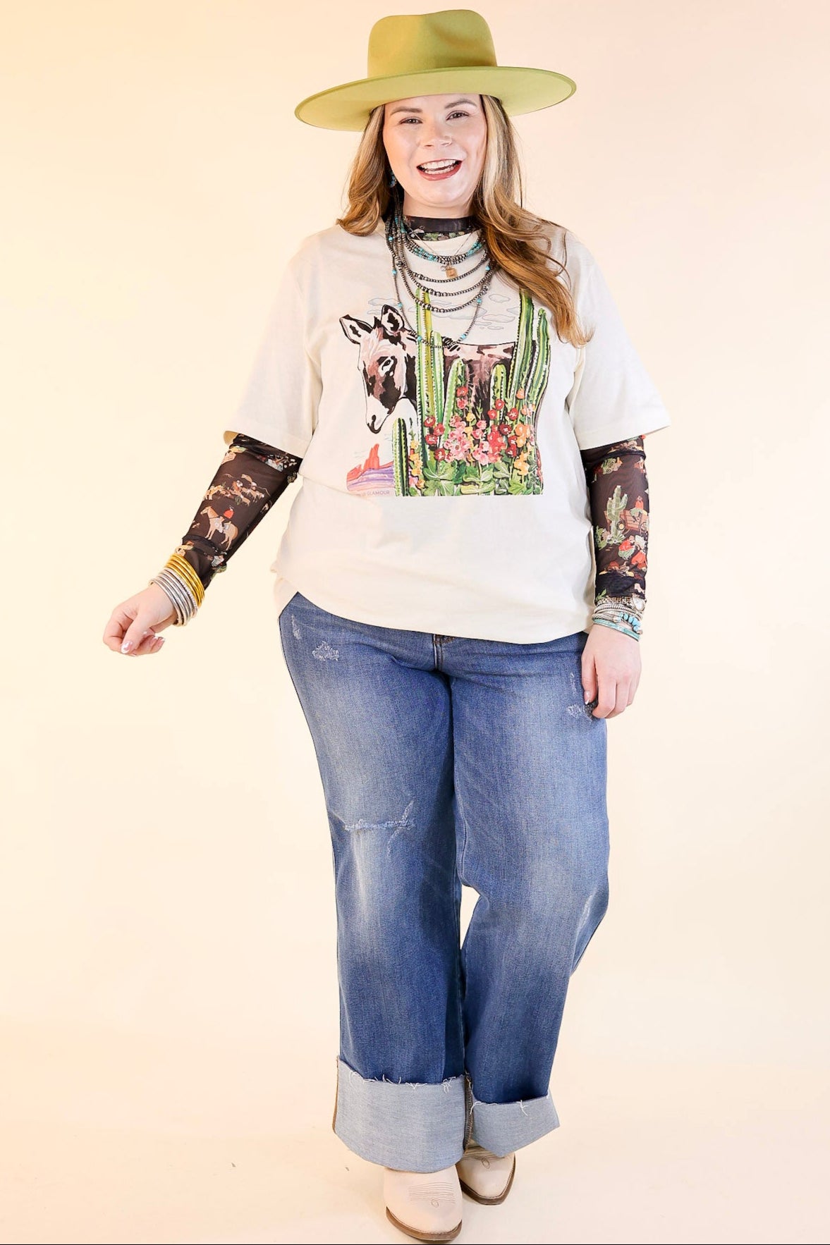 Premium Desert Donkey Graphic Tee | Western Style Short Sleeve by XOXO Art & Co