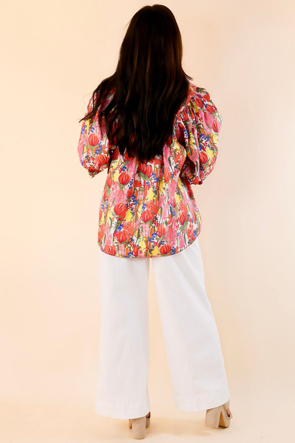 Premium Blissful Bloom Floral Print Top with Puff Sleeves - Ultimate Spring Style
