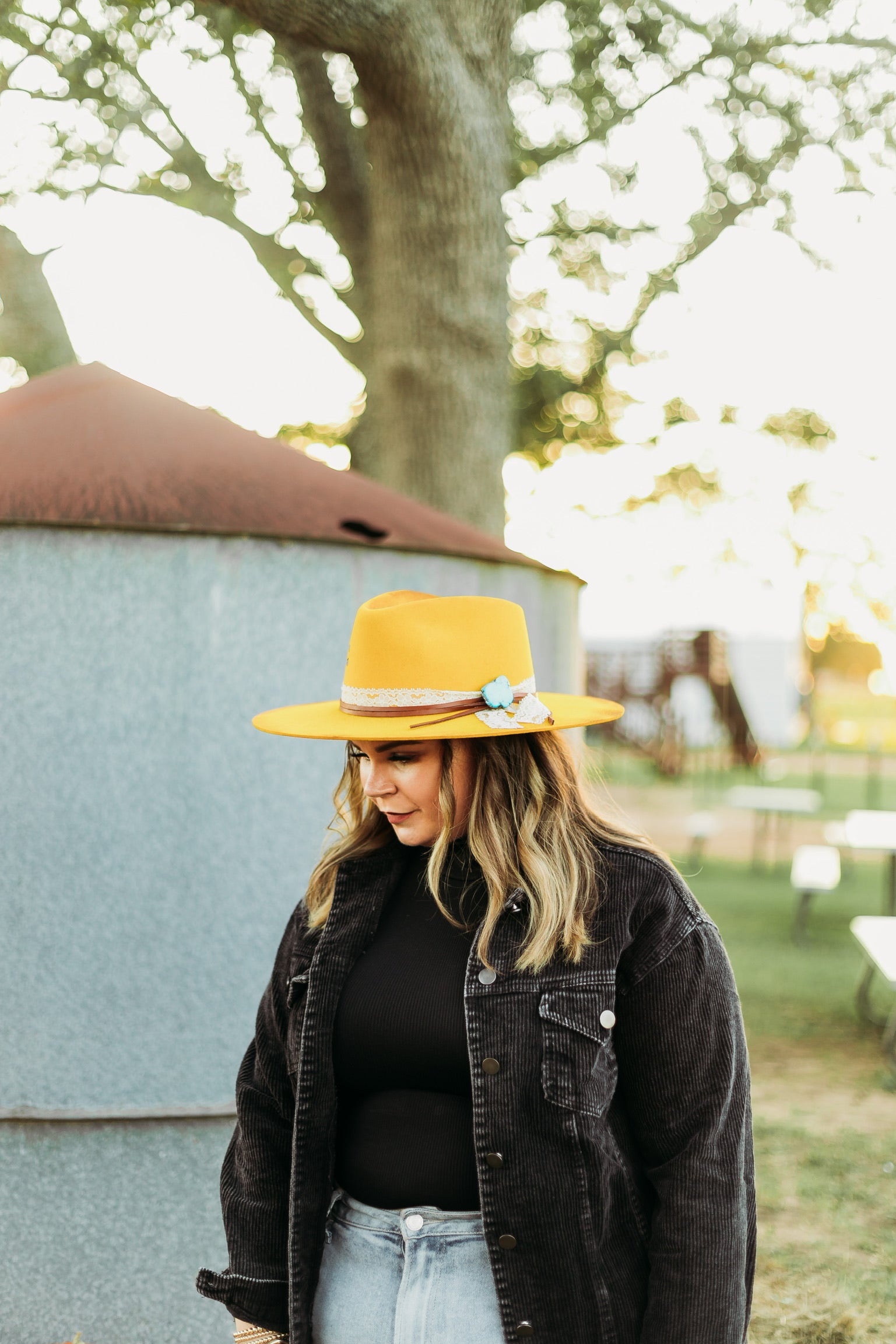 Charlie 1 Horse | Premium Smoke Show Wool Felt Hat with Leather & Lace Band, Turquoise Slab