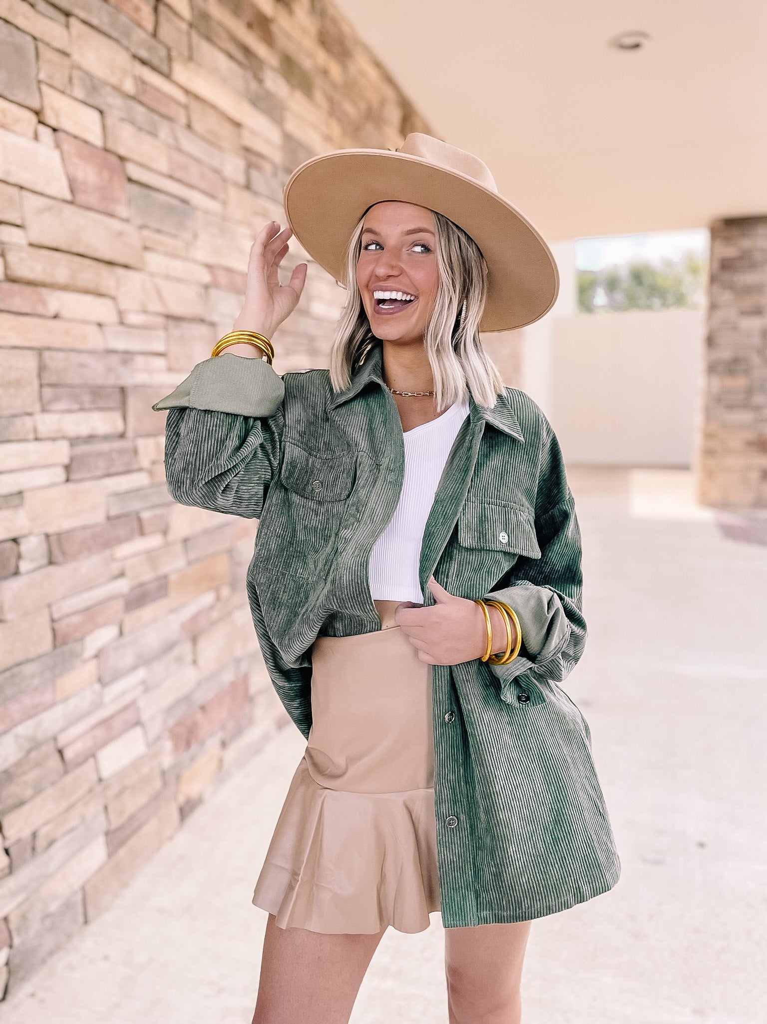 Premium Olive Green Corduroy Shacket - Ultimate Style Upgrade