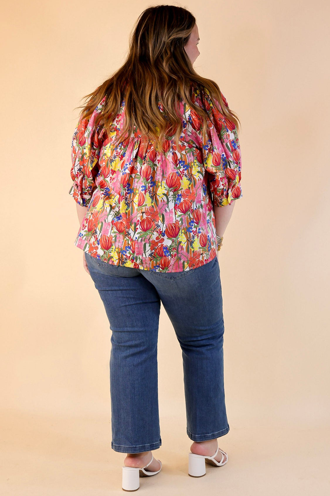 Premium Blissful Bloom Floral Print Top with Puff Sleeves - Ultimate Spring Style