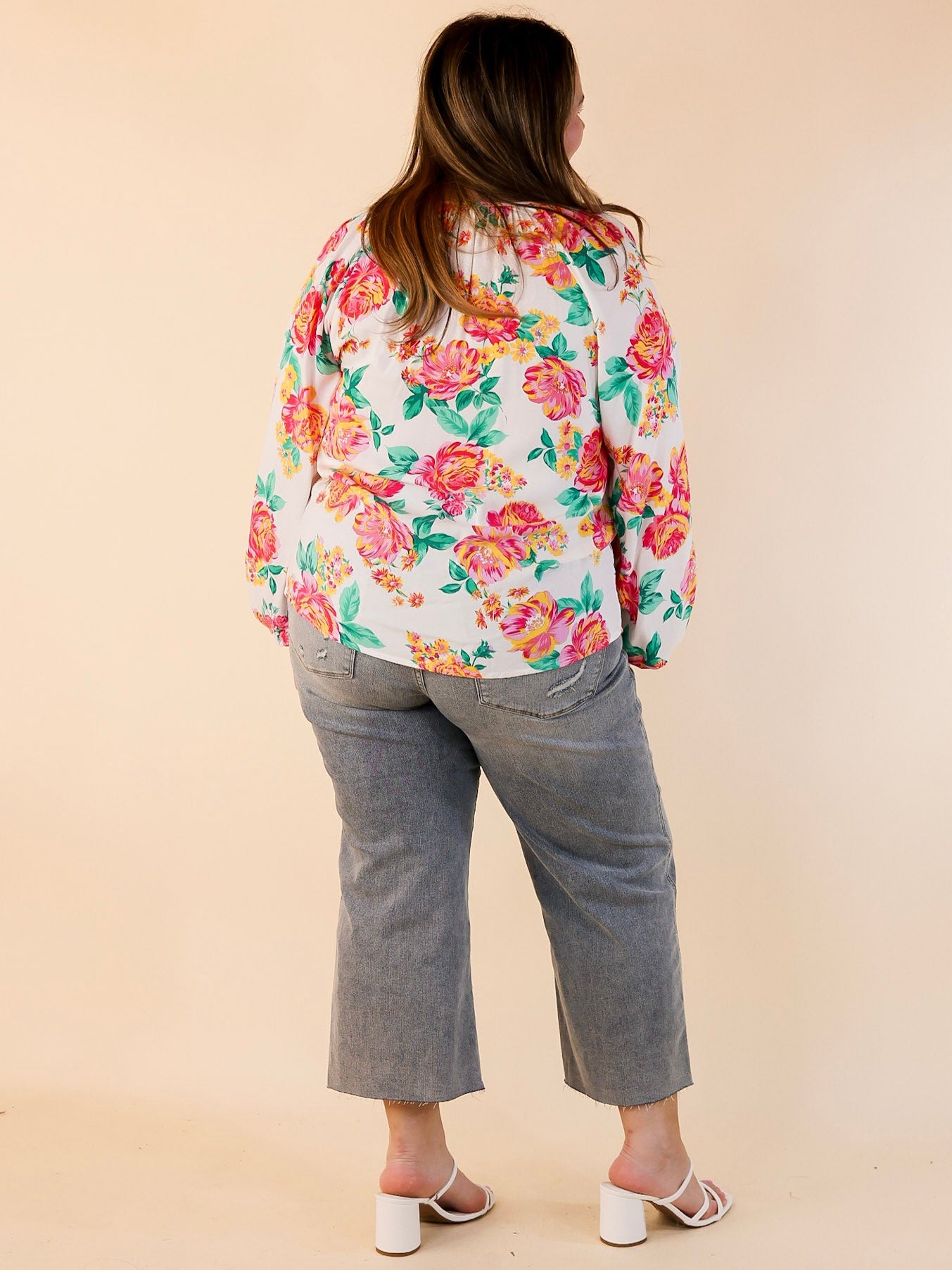 Premium Floral V-Neck Long Sleeve Top – Ultimate Spring Style