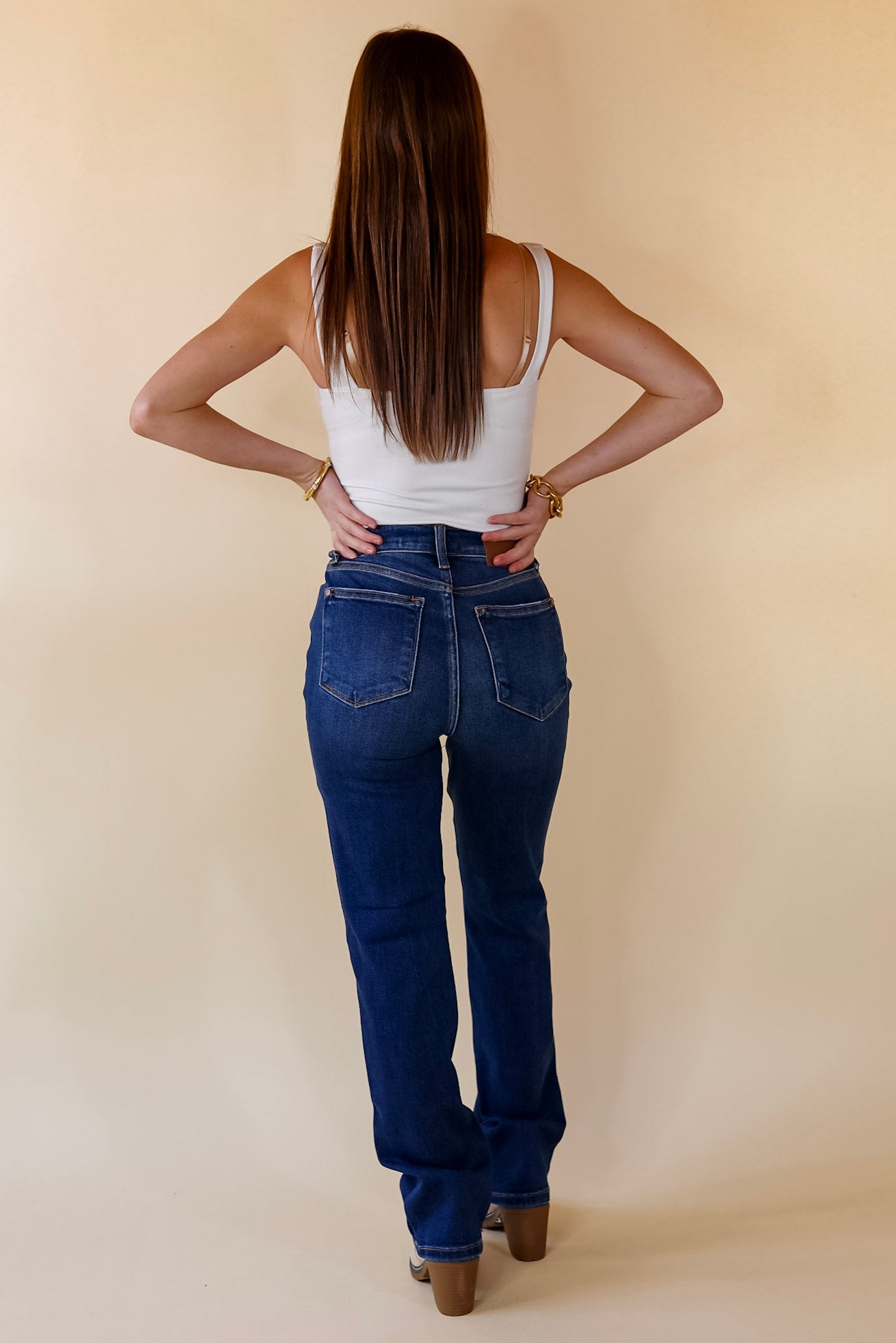 Ultimate Fit Judy Blue High Standards Hidden Button Fly Jeans - Medium Wash | Last Chance Size 0